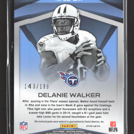 2015 Panini Spectra Prizm Sunday Best Delanie Walker #SB-DW 143/199 Jersey Patch