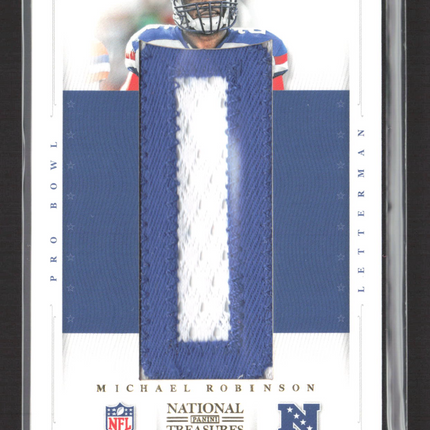 2012 National Treasures Pro Bowl Letterman Michael Robinson #17 7/8 Letter Patch