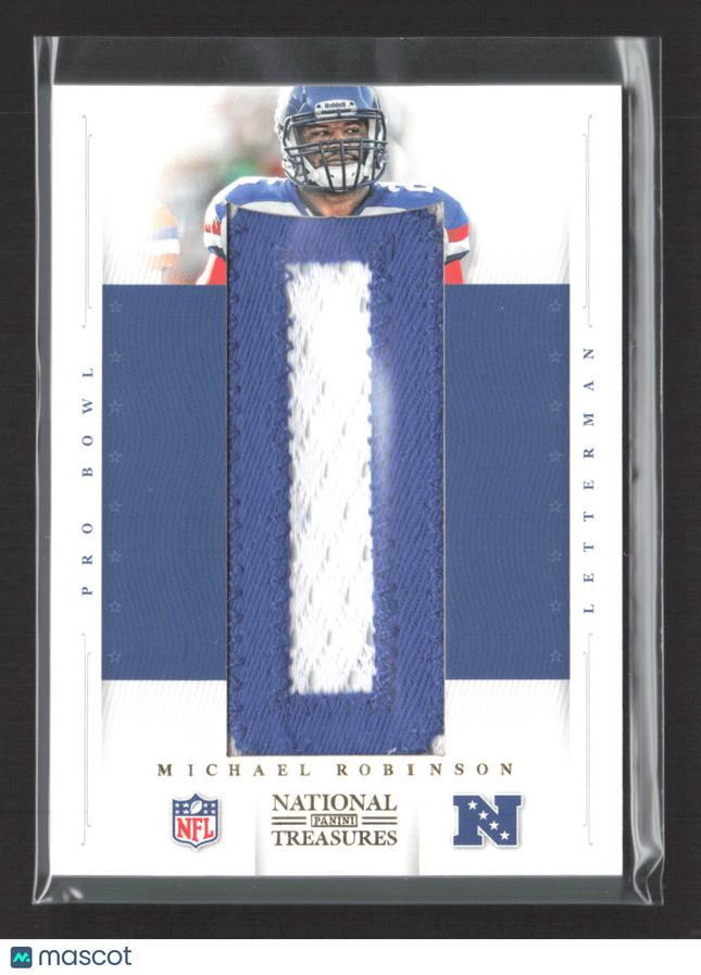 2012 National Treasures Pro Bowl Letterman Michael Robinson #17 7/8 Letter Patch