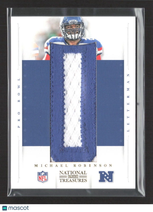 2012 Panini National Treasures Letterman Michael Robinson #17 2/8 Letter Patch