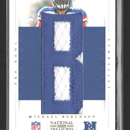 2012 National Treasures Michael Robinson #17 Pro Bowl Letterman 3/8 Letter Patch