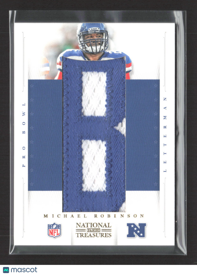 2012 National Treasures Michael Robinson #17 Pro Bowl Letterman 3/8 Letter Patch