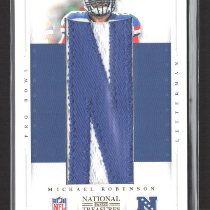 2012 Panini National Treasures Michael Robinson #17 Letterman 8/8 Letter Patch