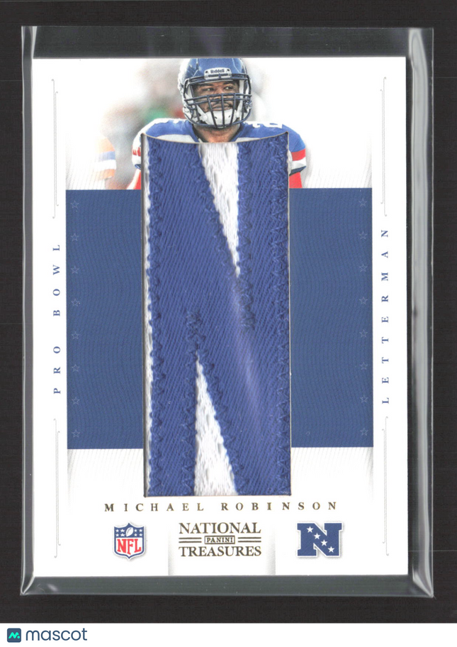 2012 Panini National Treasures Michael Robinson #17 Letterman 8/8 Letter Patch