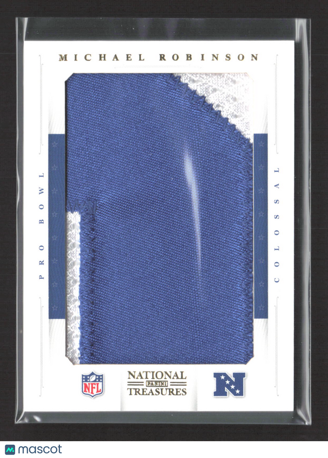 2012 National Treasures Colossal Michael Robinson #17 Prime 3/4 Prime Patch