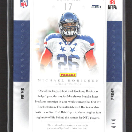 2012 Panini National Treasures Colossal Pro Bowl Michael Robinson #17 Patch 4/4