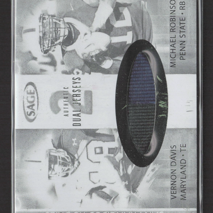 2007 SAGE DECADEnce Michael Robinson Vernon Davis Black Printing Plate Patch 1/1