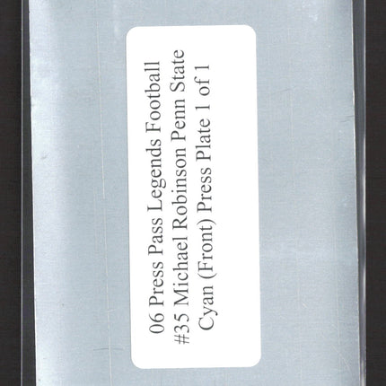 2006 Press Pass Legends Michael Robinson #35 Cyan Printing Plate 1/1