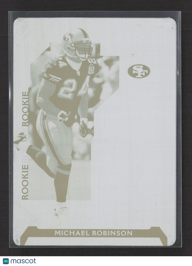 2007 Playoff NFL Playoff Michael Robinson #117 Magenta Printing Plate 1/1