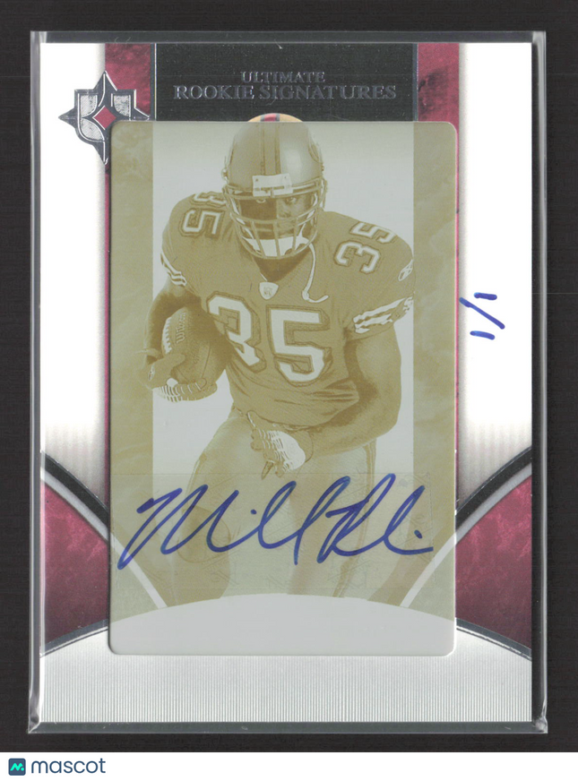 2006 UD Ultimate Rookie Michael Robinson #229 Printing Plate Yellow 1/1 Auto