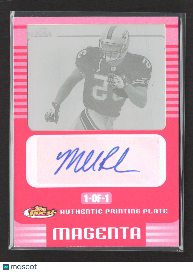 2005 Topps Finest Michael Robinson #178 Magenta Printing Plate 1/1 Auto
