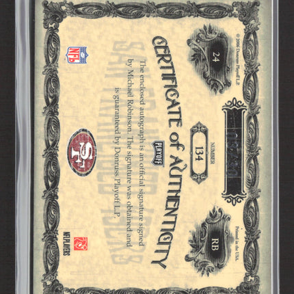 2006 Playoff National Treasures Michael Robinson #134 Auto