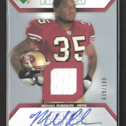 2006 Upper Deck Rookie Futures Michael Robinson #RF-MR 039/100 Jersey Auto