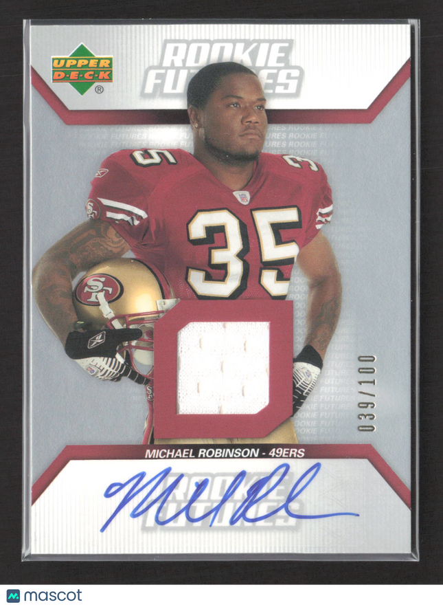 2006 Upper Deck Rookie Futures Michael Robinson #RF-MR 039/100 Jersey Auto