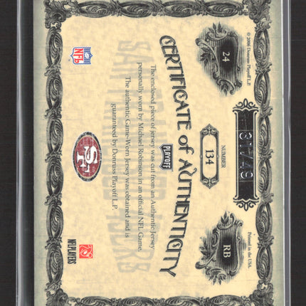 2006 National Treasures Michael Robinson #134 31/49 Game-Worn Patch Auto