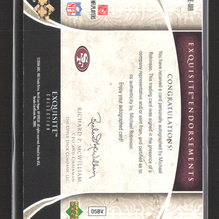 2006 Upper Deck Exquisite Endorsements Michael Robinson #EE-MR 07/35 Auto