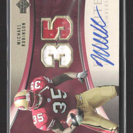 2006 UD Exquisite Signature Numbers Michael Robinson #ESN-MR Patch /35 Auto