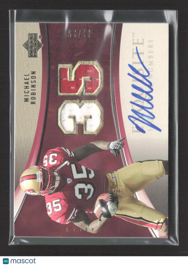 2006 UD Exquisite Signature Numbers Michael Robinson #ESN-MR Patch /35 Auto