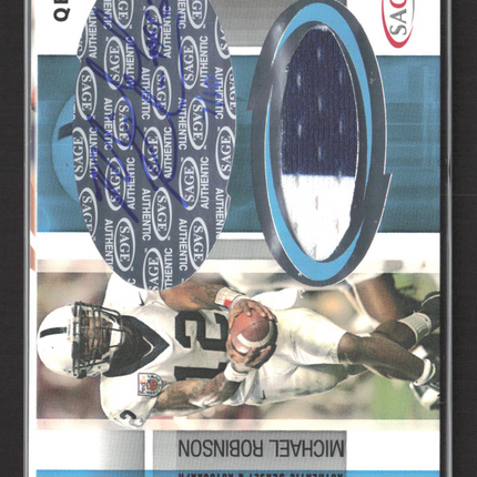 2006 SAGE Press Pass Rookie Michael Robinson Patch Auto /10