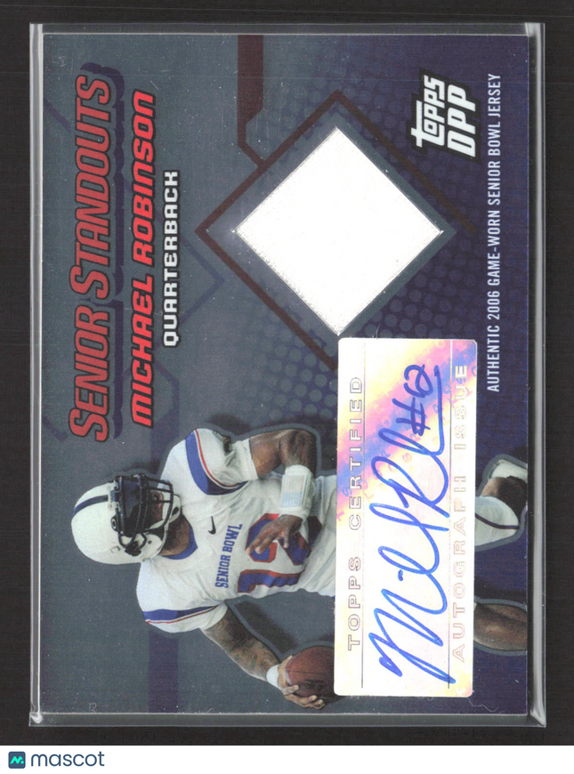 2006 Topps Draft Picks & Prospects Michael Robinson 3/50 Game-Worn Jersey auto