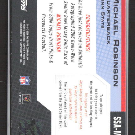 2006 Topps Draft Picks & Prospects Michael Robinson 3/50 Game-Worn Jersey auto