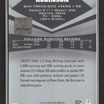 2006 Topps Triple Threads Michael Robinson #121 Triple Relic Patch /99 Auto