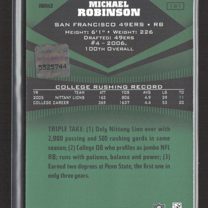 2006 Topps Triple Threads Michael Robinson #121 Emerald Relic 15/50 Patch Auto