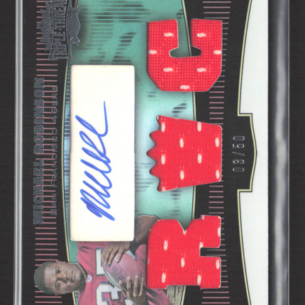 2006 Topps Triple Threads Michael Robinson #121 Emerald 03/50 Triple Relic Auto