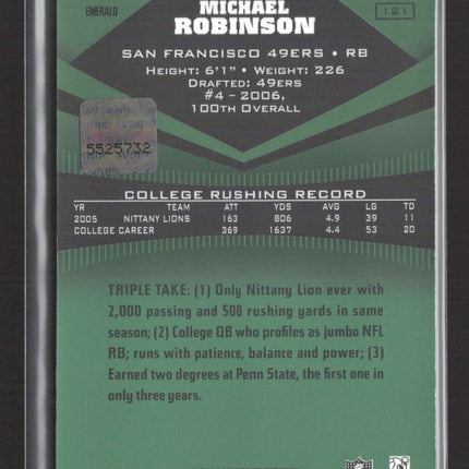 2006 Topps Triple Threads Michael Robinson #121 Emerald 03/50 Triple Relic Auto