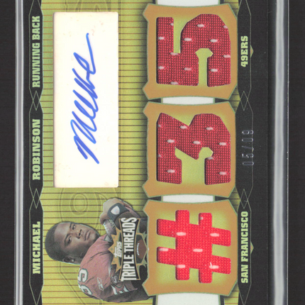 2006 Topps Triple Threads Michael Robinson Gold 05/09 Triple Jersey Relic Auto