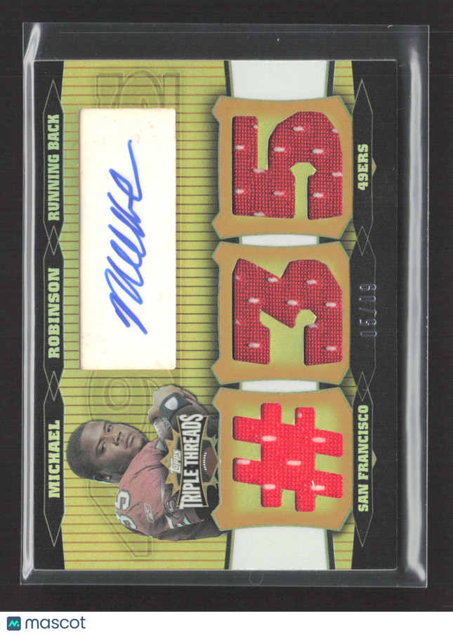 2006 Topps Triple Threads Michael Robinson Gold 05/09 Triple Jersey Relic Auto