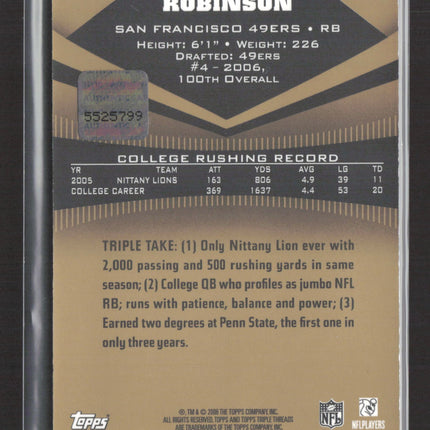 2006 Topps Triple Threads Michael Robinson #121 Gold 20/25 Jersey Patch Auto