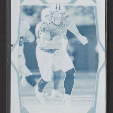 2018 Plates & Patches Prizm Football Delanie Walker #74 Cyan 1/1 Printing Plate