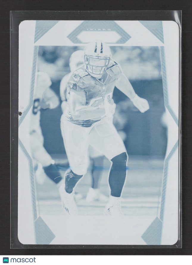 2018 Plates & Patches Prizm Football Delanie Walker #74 Cyan 1/1 Printing Plate