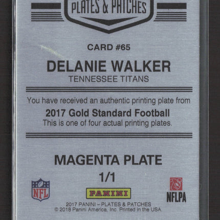 2018 Plates & Patches Gold Standard Delanie Walker 65 Magenta 1/1 Printing Plate
