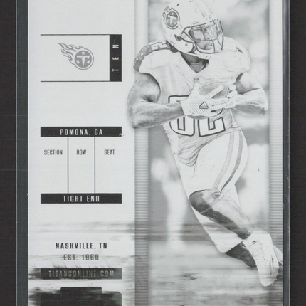 2017 Panini Contenders Football Delanie Walker #24 Black Printing Plate 1/1
