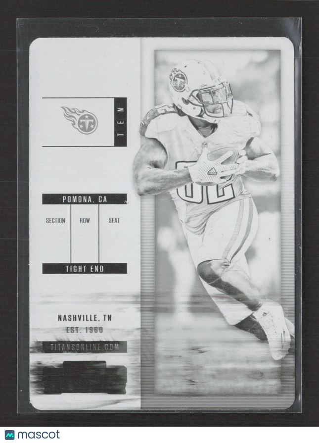 2017 Panini Contenders Football Delanie Walker #24 Black Printing Plate 1/1