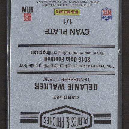 2017 Panini Gala Delanie Walker #87 Cyan Printing Plate 1/1