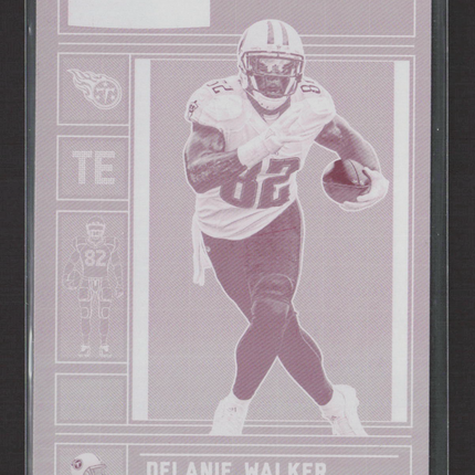 2017 Panini Plates & Patches Delanie Walker #25 Magenta 1/1 Printing Plate