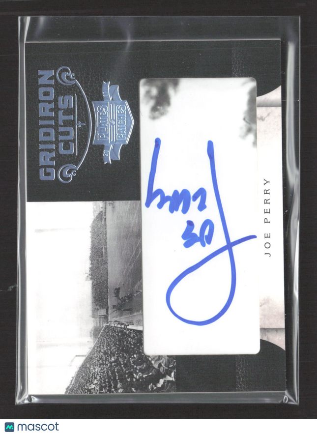 2011 Panini Plates & Patches Gridiron Cuts Joe Perry #8 Cut Signature 14/49 Auto