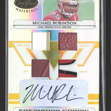 2006 Certified Freshman Fabric Michael Robinson #212 Helmet Logo Ball Patch /25