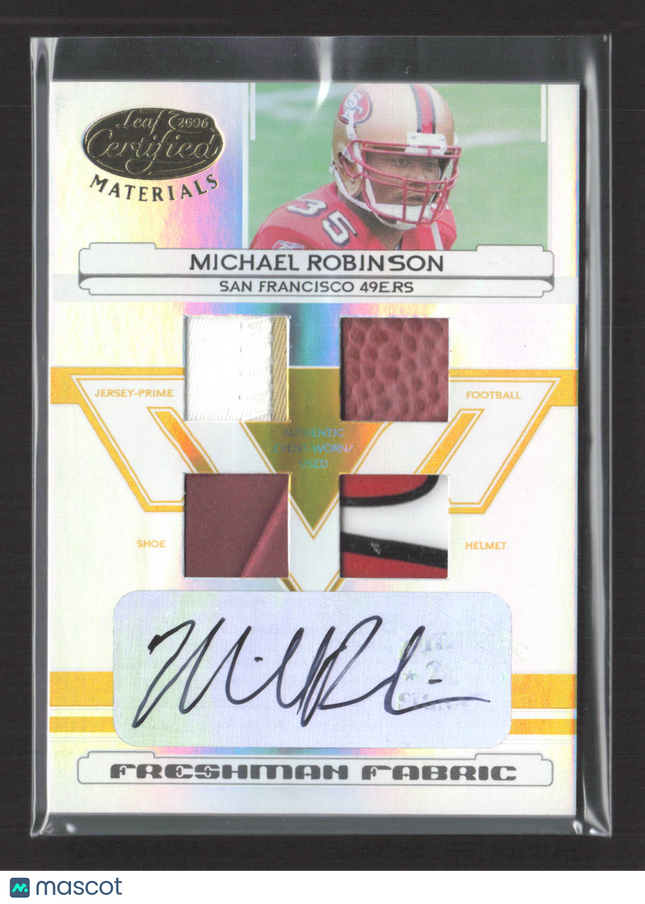 2006 Certified Freshman Fabric Michael Robinson #212 Helmet Logo Ball Patch /25