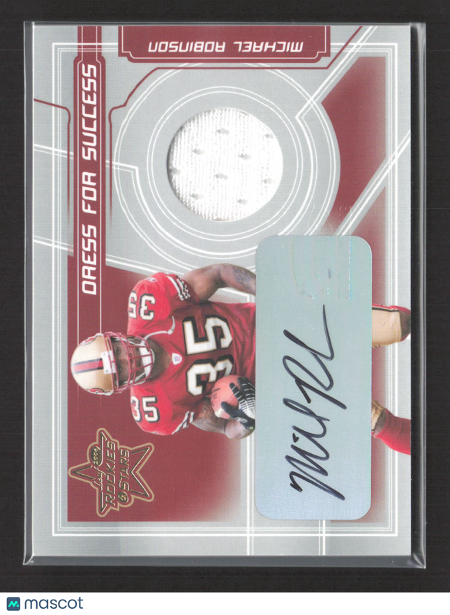 2006 Rookies & Stars Dress for Success Michael Robinson #DS-7 Jersey Auto /10