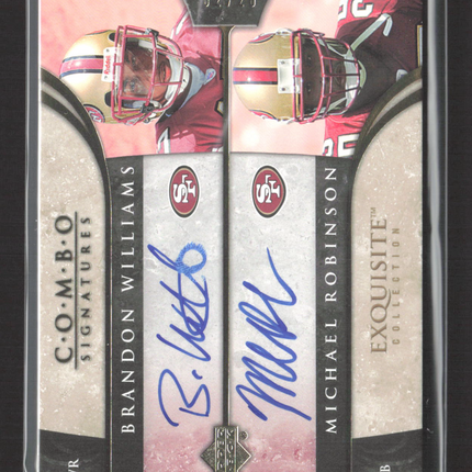 2006 UD Exquisite Michael Robinson Brandon Williams #ECS-WR Combo 02/20 Auto