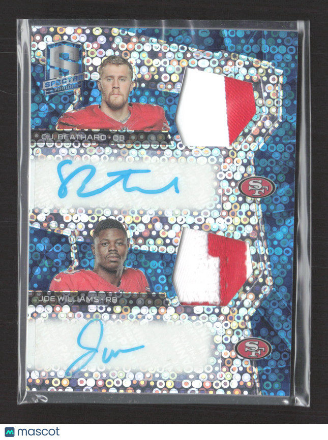 2017 Spectra Joe Williams CJ Beathard Blue Dual Dual Patch 14/20 Auto