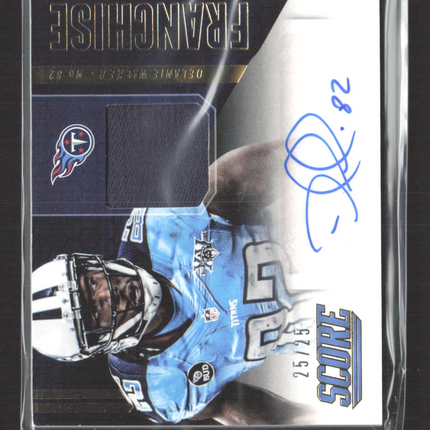 2014 Panini Score Franchise Fabrics Delanie Walker #FF-DW Game-worn Jersey Auto