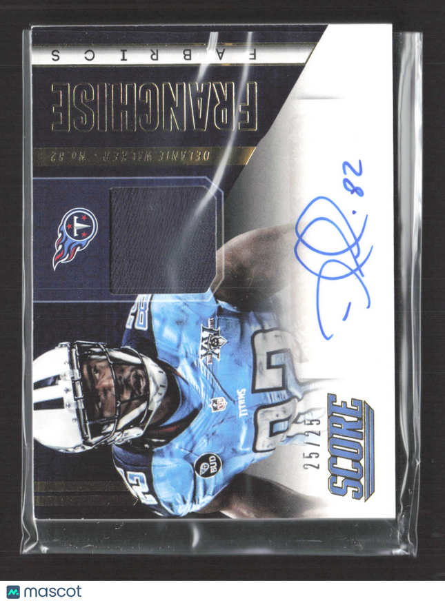 2014 Panini Score Franchise Fabrics Delanie Walker #FF-DW Game-worn Jersey Auto