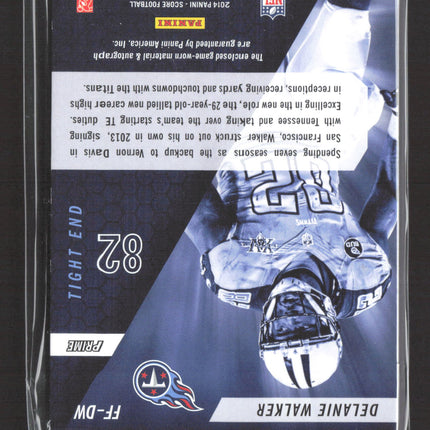 2014 Panini Score Franchise Fabrics Delanie Walker #FF-DW Game-worn Jersey Auto