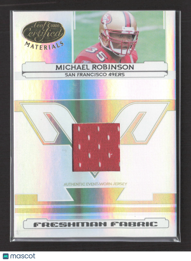 2006 Leaf Certified Materials Freshman Fabric Michael Robinson #212 Jersey /1400