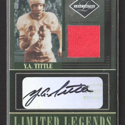 2006 Limited Limited Legends Y.A. Tittle #LL-7 Game-Worn Jersey 041/100 Auto